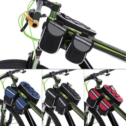 Detachable Bicycle Front Frame Tube Crossbody Storage Bag Black V1308-DSZKI-616-2