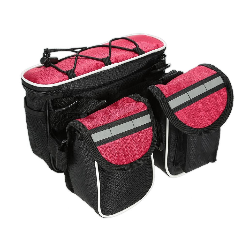 Detachable Bicycle Front Frame Tube Crossbody Storage Bag Black V1308-DSZKI-616-2