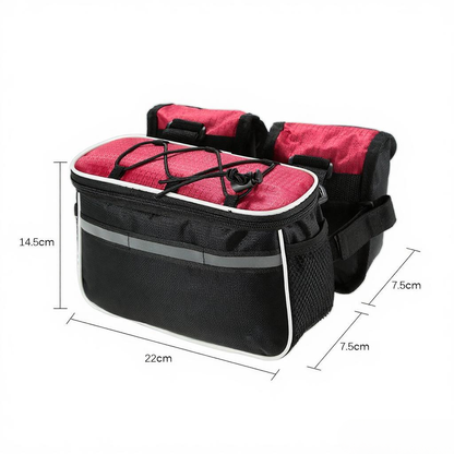 Detachable Bicycle Front Frame Tube Crossbody Storage Bag Gray V1308-DSZKI-616-3