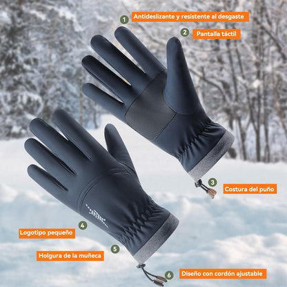 Ski Gloves Waterproof Touchscreen Winter Thermal Gloves Men Black XL V1308-DSZKI-627-1