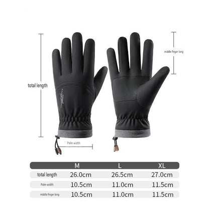 Ski Gloves Waterproof Touchscreen Winter Thermal Gloves Men Black XL V1308-DSZKI-627-1