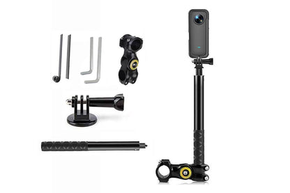 Bike Motorcycle Handlebar Camera Mount with Extendable Pole for GoPro Insta360 X3 Action Cameras V1308-DSZKI-63