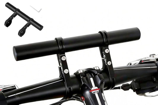 20cm Aluminum Alloy Bicycle Handlebar Extender Mount - Black V1308-DSZKI-64-2