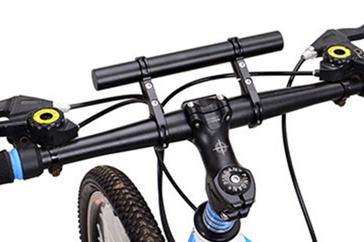 20cm Aluminum Alloy Bicycle Handlebar Extender Mount - Black V1308-DSZKI-64-2