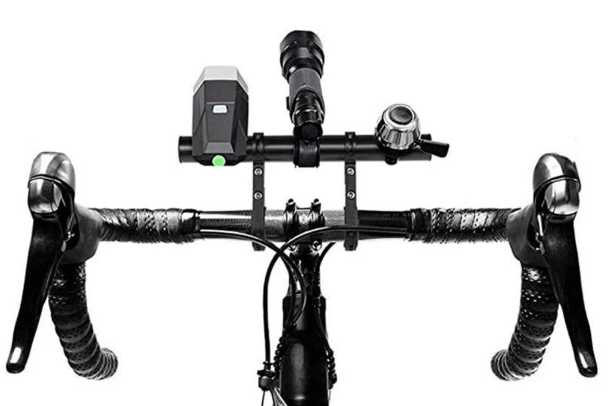 20cm Aluminum Alloy Bicycle Handlebar Extender Mount - Black V1308-DSZKI-64-2