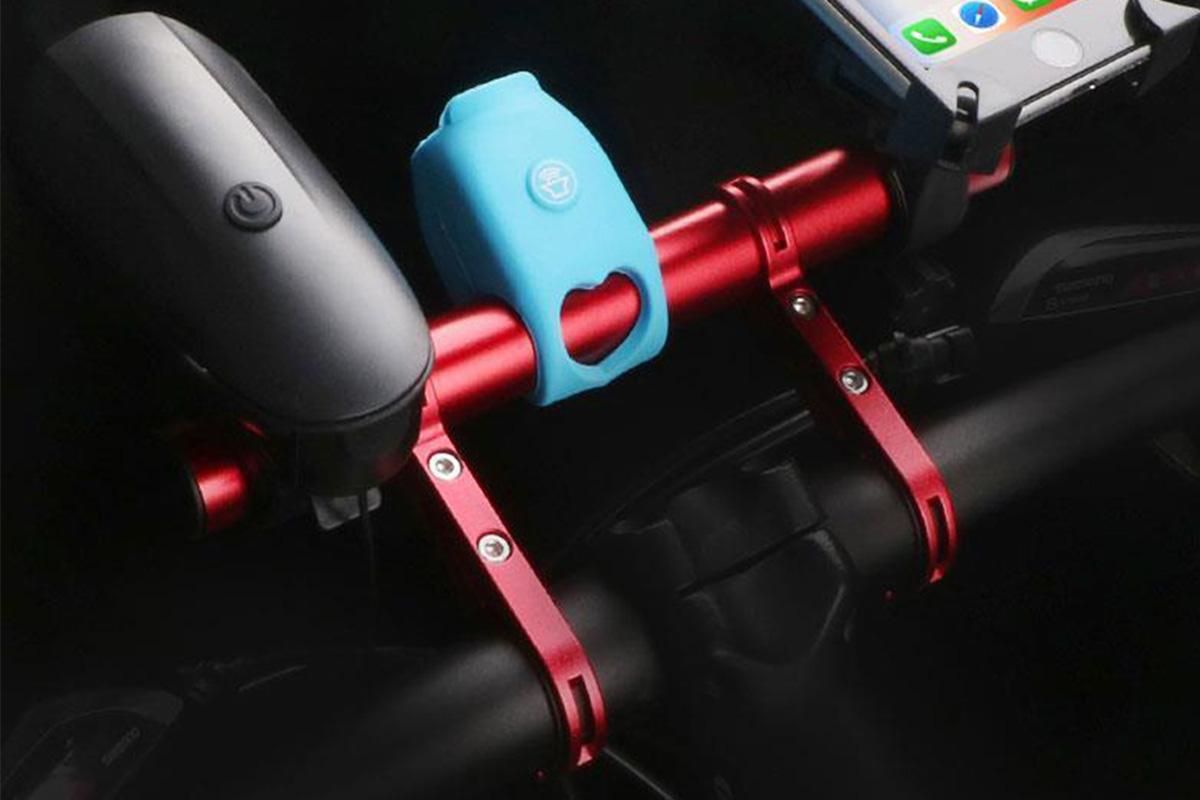 20cm Aluminum Alloy Bicycle Handlebar Extender Mount - Red V1308-DSZKI-64-3
