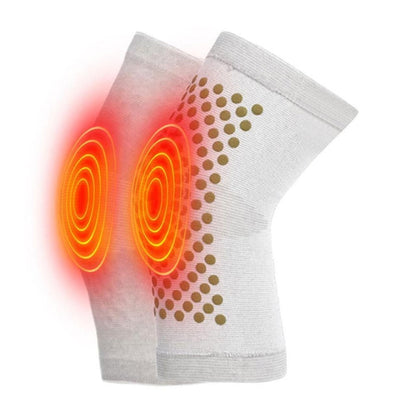 Self Heating Knee Pads Grey Compression Support Sleeves for Arthritis Joint Pain Relief Sports Recovery 2 V1308-DSZKI-642-1