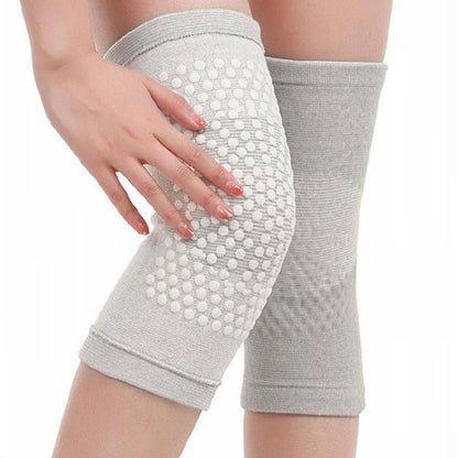 Self Heating Knee Pads Grey Compression Support Sleeves for Arthritis Joint Pain Relief Sports Recovery 2 V1308-DSZKI-642-2