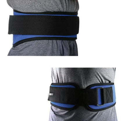 Weightlifting Belt for Men and Women Blue Adjustable Gym Training Powerlifting Back Support Belt Blue M V1308-DSZKI-648-2
