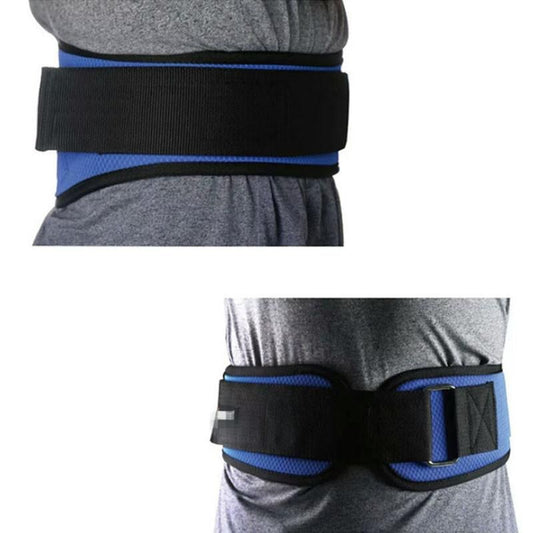 Weightlifting Belt for Men and Women Blue Adjustable Gym Training Powerlifting Back Support Belt Blue M V1308-DSZKI-648-2