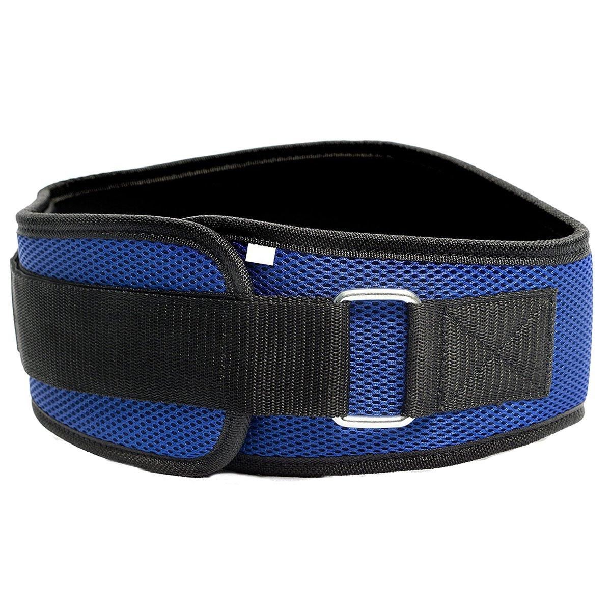 Weightlifting Belt for Men and Women Blue Adjustable Gym Training Powerlifting Back Support Belt Blue M V1308-DSZKI-648-2