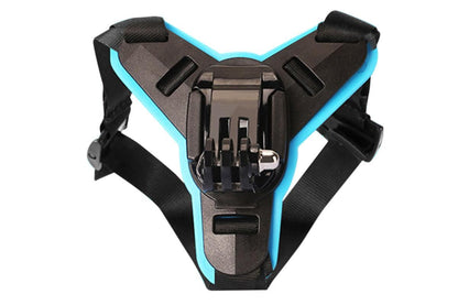 Motorcycle Helmet Chin Mount for Action Camera Quick Release Shockproof - Blue V1308-DSZKI-65-1