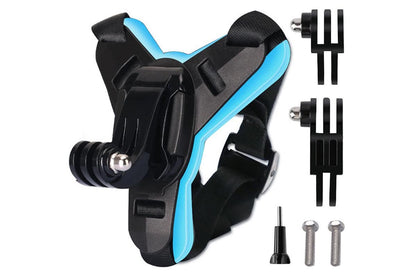Motorcycle Helmet Chin Mount for Action Camera Quick Release Shockproof - Blue V1308-DSZKI-65-1