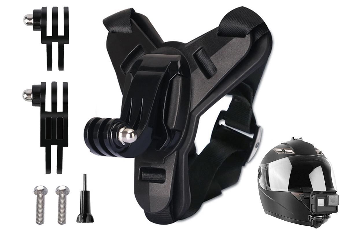 Motorcycle Helmet Chin Mount for Action Camera Quick Release Shockproof - Black V1308-DSZKI-65-2