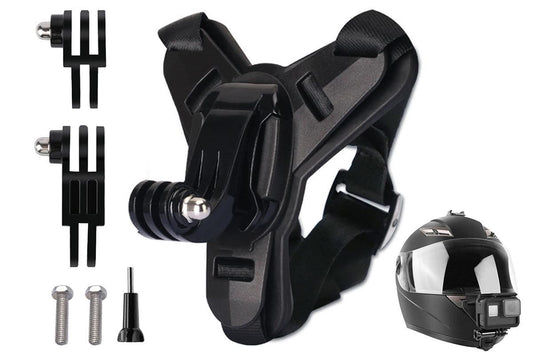 Motorcycle Helmet Chin Mount for Action Camera Quick Release Shockproof - Black V1308-DSZKI-65-2