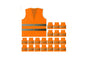 Safety Vests Bulk Pack - Reflective High Visibility, Men Women, Mesh 10 PACK Orange V1308-DSZKI-655-2