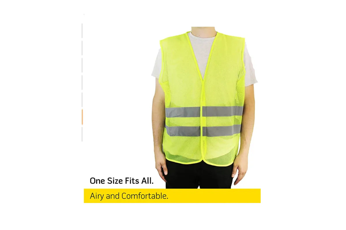 Safety Vests Bulk Pack - Reflective High Visibility, Men Women, Mesh 10 PACK Orange V1308-DSZKI-655-2