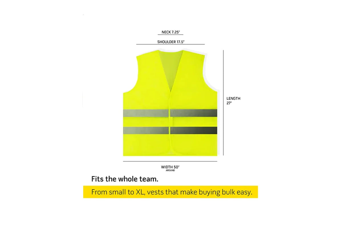 Safety Vests Bulk Pack - Reflective High Visibility, Men Women, Mesh 10 PACK Orange V1308-DSZKI-655-2