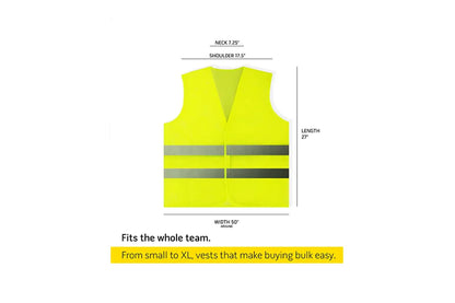 Safety Vests Bulk Pack - Reflective High Visibility, Men Women, Mesh 10 PACK Orange V1308-DSZKI-655-2