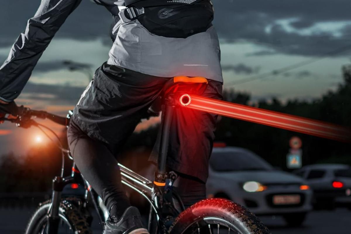Bike Smart Taillight Auto Brake Sensing Rear Light Warning Saddle Light V1308-DSZKI-70