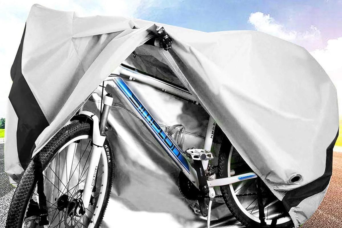 210D Waterproof Bike Cover with Lock Hole for Outdoor Storage - XL V1308-DSZKI-71-3