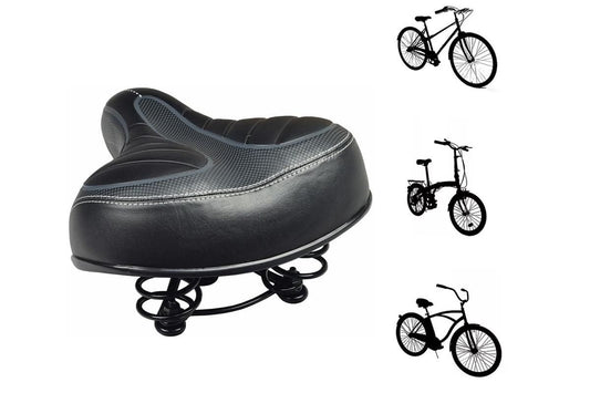 Comfort Wide Big Bum Soft Cruiser Bike Saddle Bicycle Seat Air Cushion Pad V1308-DSZKI-76