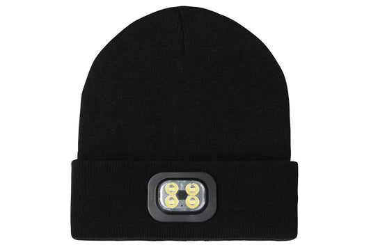 LED Beanie Hat USB Rechargeable LED Light Hat Winter Warm Knitted Hat Camping Workwear Hat with LED Light V1308-DSZKI-8-1