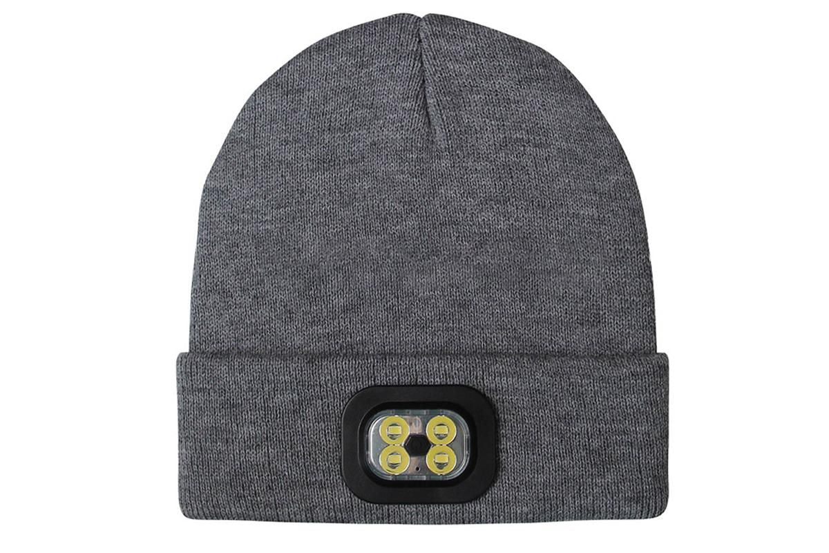 LED Beanie Hat USB Rechargeable LED Light Hat Winter Warm Knitted Hat Camping Workwear Hat with LED Light V1308-DSZKI-8-3