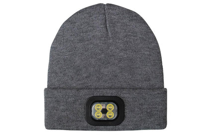 LED Beanie Hat USB Rechargeable LED Light Hat Winter Warm Knitted Hat Camping Workwear Hat with LED Light V1308-DSZKI-8-3