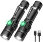 2X 60000lm LED Flashlight Torch For Bike Mount USB Rechargeable T6 XM-L AU