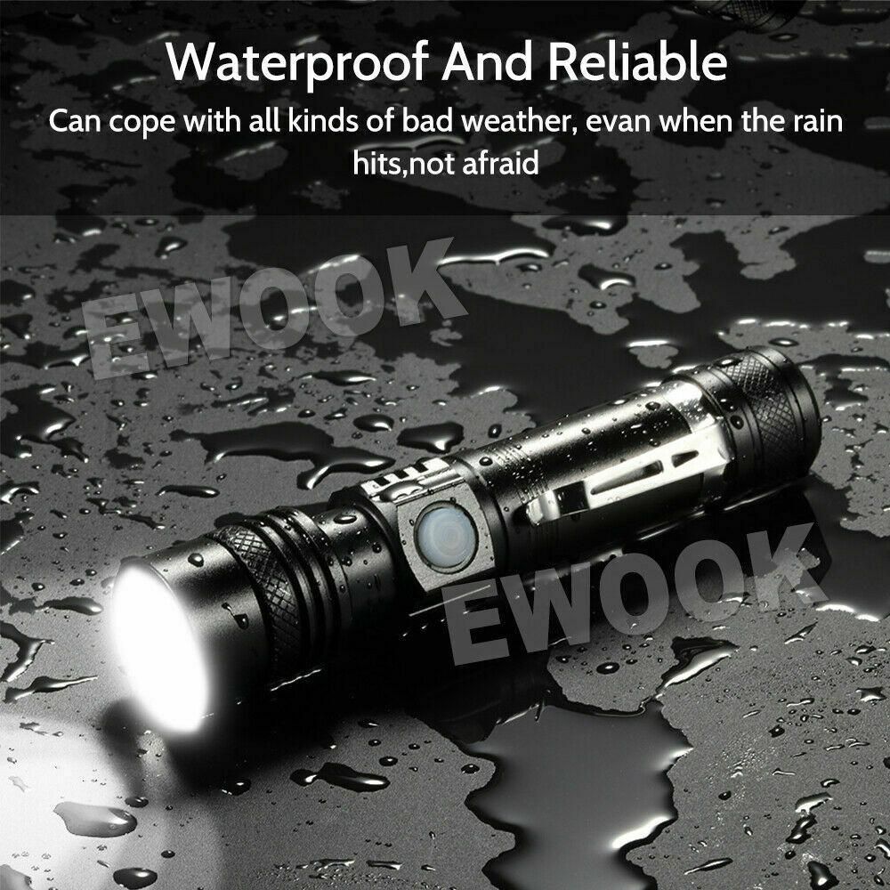 2X 60000lm LED Flashlight Torch For Bike Mount USB Rechargeable T6 XM-L AU
