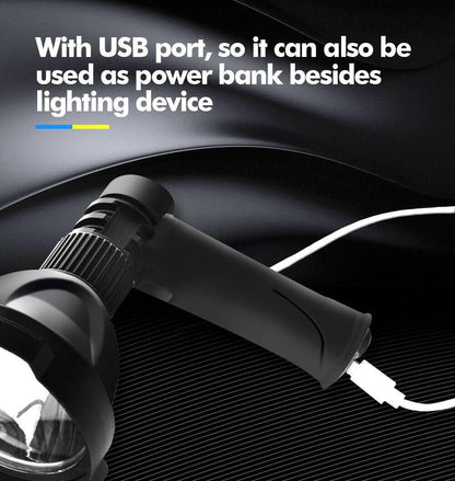 LED Handheld Spotlight Rechargeable Camping Hunting Flashlight Torch Spot Light