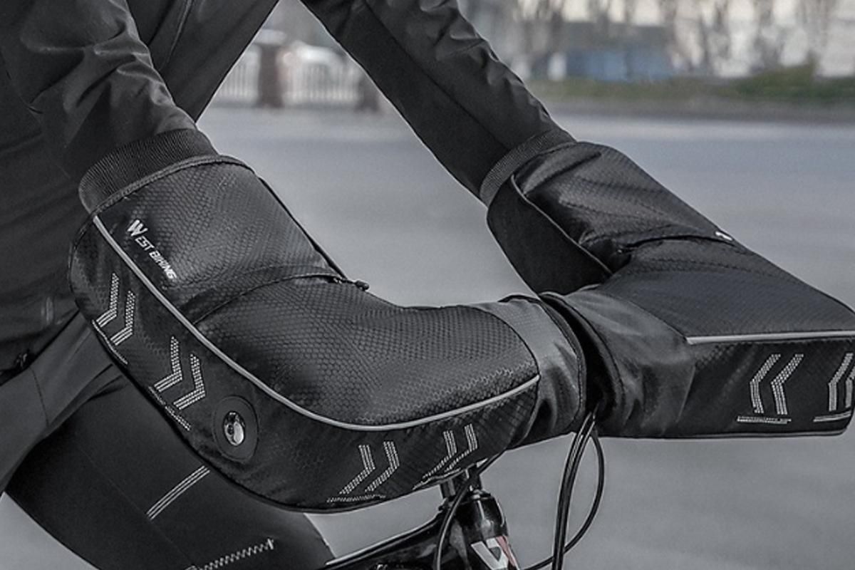 Winter Bike Handlebar Mitts - Universal Thickened Windproof Gloves for Road Bicycles V1308-DSZKI-81