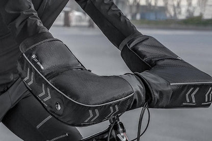 Winter Bike Handlebar Mitts - Universal Thickened Windproof Gloves for Road Bicycles V1308-DSZKI-81