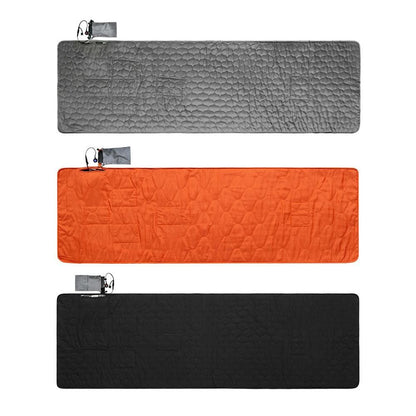 Heated Sleeping Bag Pad 5 Heating Zone 3-Level Temperature USB Power Warm Mat (Orange)