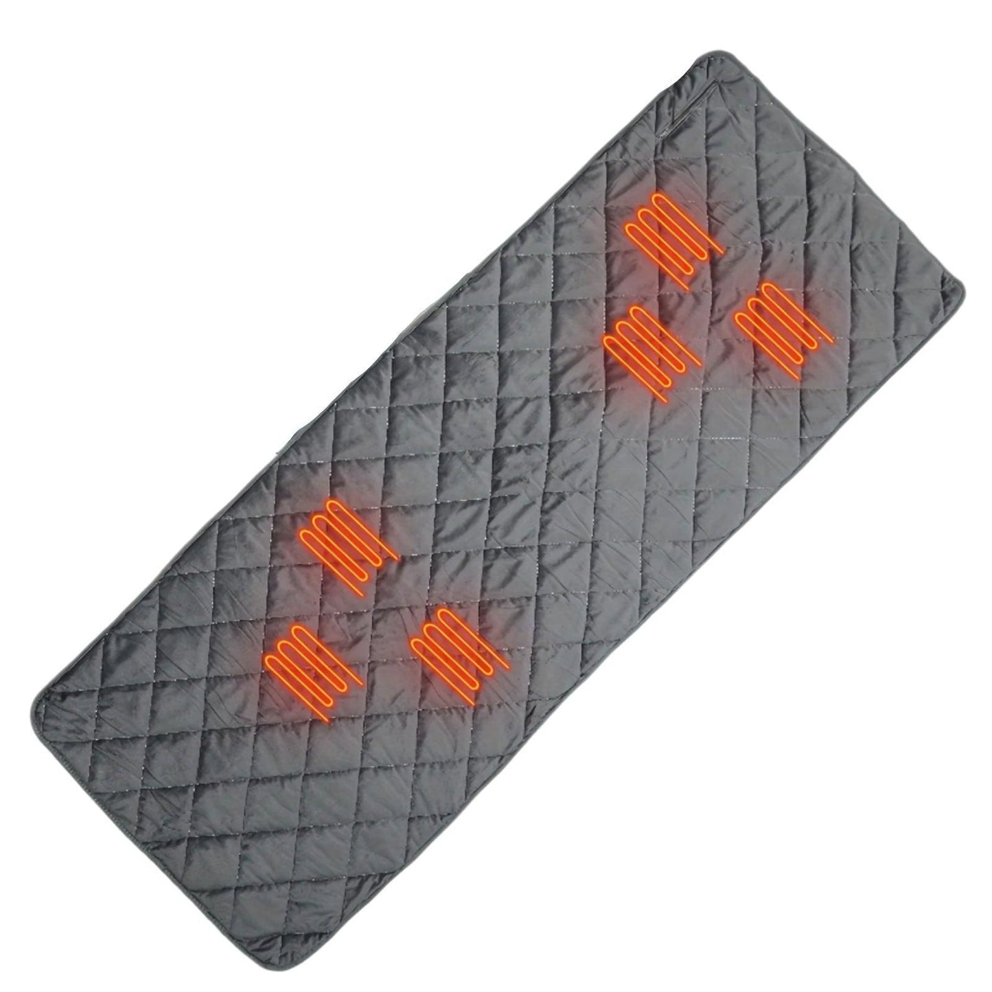 Heated Sleeping Bag Pad 5 Heating Zone 3-Level Temperature USB Power Warm Mat (Orange)