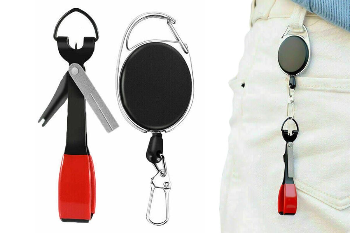 Fishing Knot Tying Tool Fast Line Clippers Tie Tippet Cutter Nipper - Red and Black V1308-DSZKI-86-1