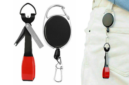Fishing Knot Tying Tool Fast Line Clippers Tie Tippet Cutter Nipper - Red and Black V1308-DSZKI-86-1