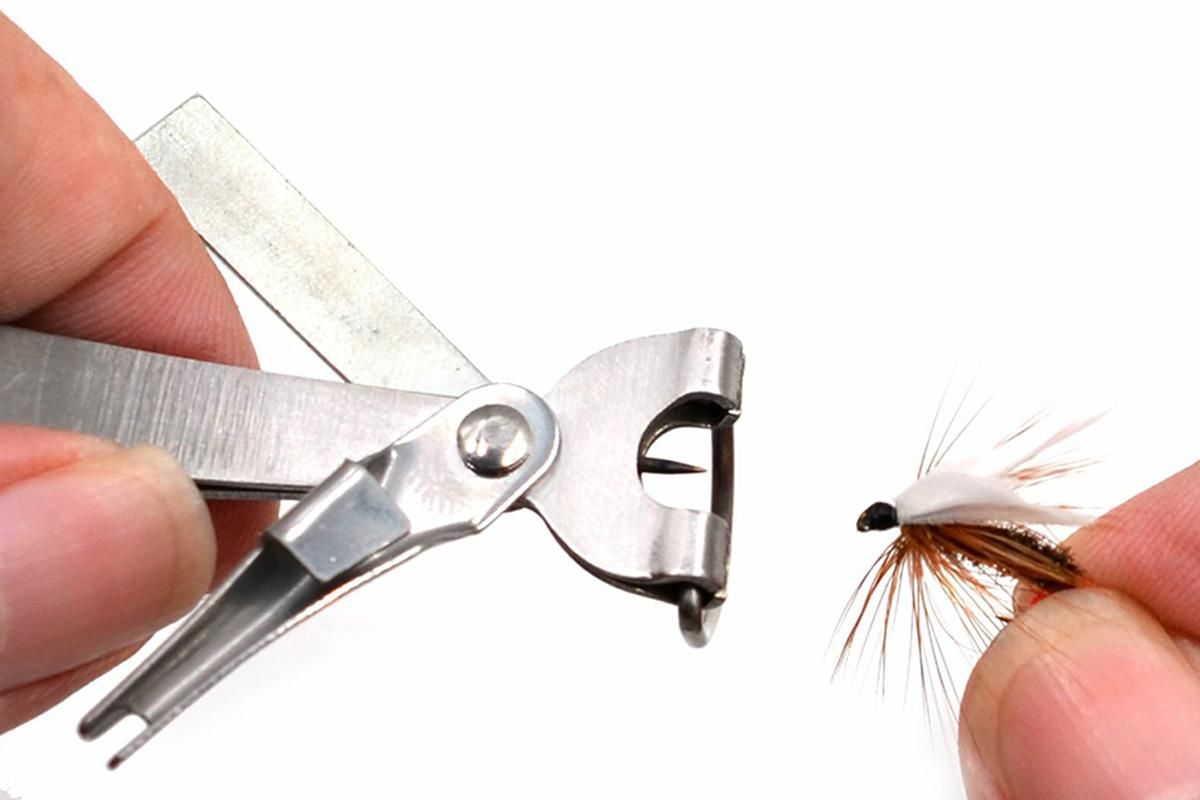 Fishing Knot Tying Tool Fast Line Clippers Tie Tippet Cutter Nipper - Silver and Black V1308-DSZKI-86-2