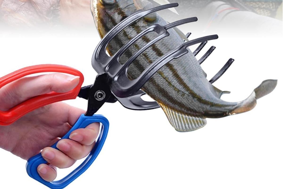 Fishing Pliers Gripper Metal Fish Control Clamp Claw Tong Grip Forceps Tackle V1308-DSZKI-88