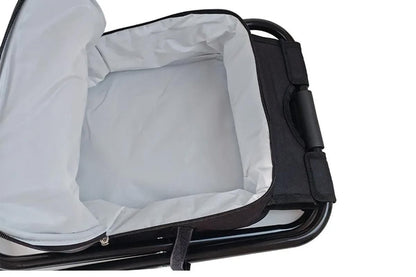 Portable Cooler Stool Multi-Function Folding Fishing Chair - Black