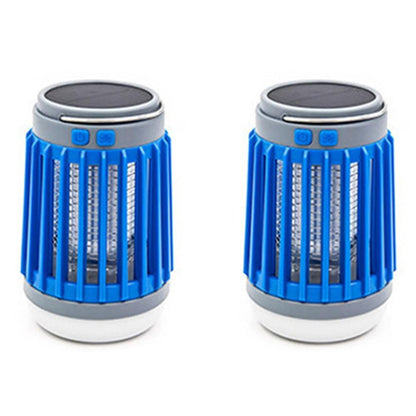 2pcs Solar and USB Mosquito Killer Camp Lamp Flashlight -Orange