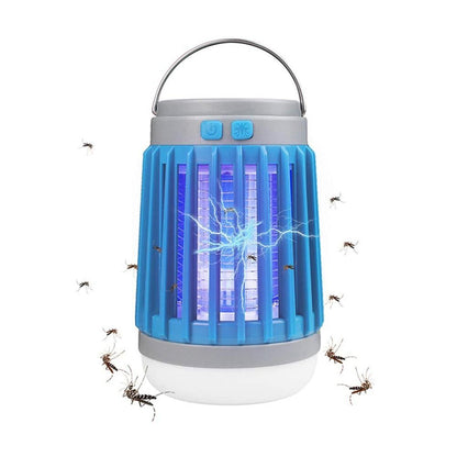 2pcs Solar and USB Mosquito Killer Camp Lamp Flashlight -Blue