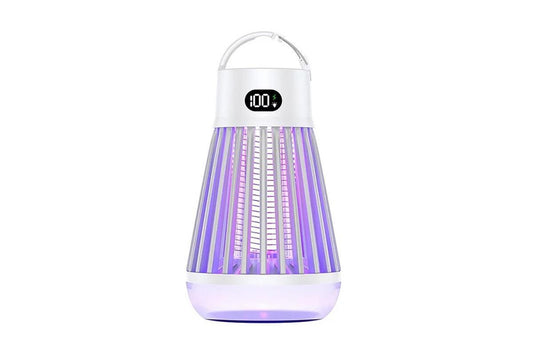Electric Zapper Portable Rechargeable Mosquito Killer Lamp Trap -White