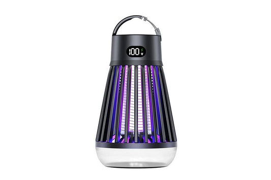 Electric Zapper Portable Rechargeable Mosquito Killer Lamp Trap -Black