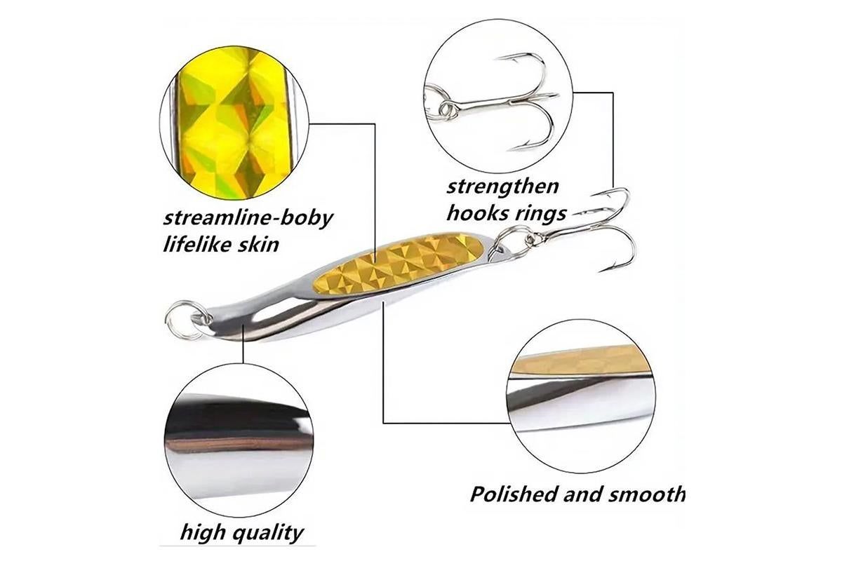 Fishing Lure Metal Slugs Slice Spoon Spinner Baits Tackle Mackerel Tailor Lures V1308-DSZKI-93
