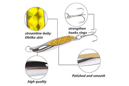 Fishing Lure Metal Slugs Slice Spoon Spinner Baits Tackle Mackerel Tailor Lures V1308-DSZKI-93