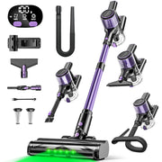 Cordless Vacuum Cleaner, 10 in 1 Stick Vacuum with Powerful Suction, Hose, Green LED Light, Anti-Tangle V1313-AU-A27V-1