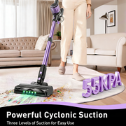 Cordless Vacuum Cleaner, 10 in 1 Stick Vacuum with Powerful Suction, Hose, Green LED Light, Anti-Tangle V1313-AU-A27V-1