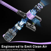 Cordless Vacuum Cleaner, 10 in 1 Stick Vacuum with Powerful Suction, Hose, Green LED Light, Anti-Tangle V1313-AU-A27V-1